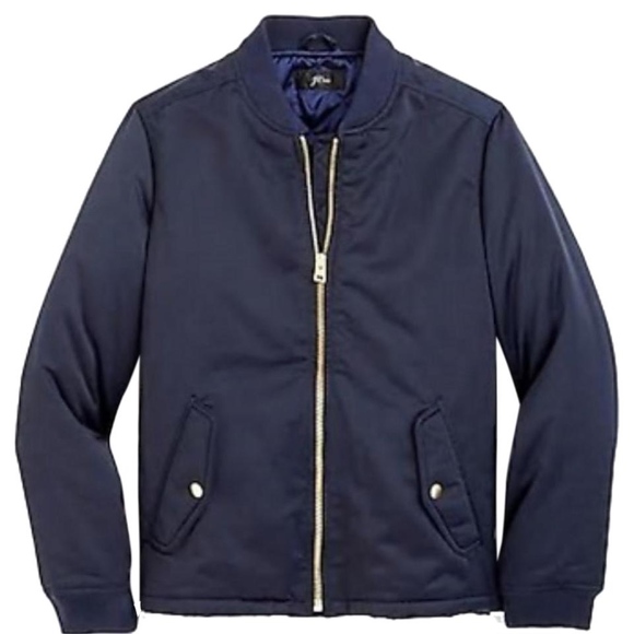 J. Crew Jackets & Blazers - New JCREW Navy Bomber jacket with side zips